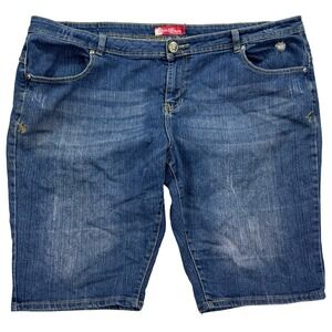 Y2K Apple Bottoms Jean Shorts Women's 22 Blue Bermuda Trashy Baby Doll